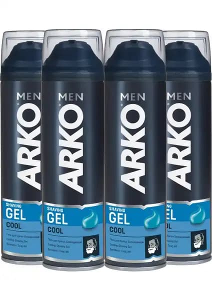 Arko Men Cool Erkek Tıraş Jeli 4'lü Paket 200 ml