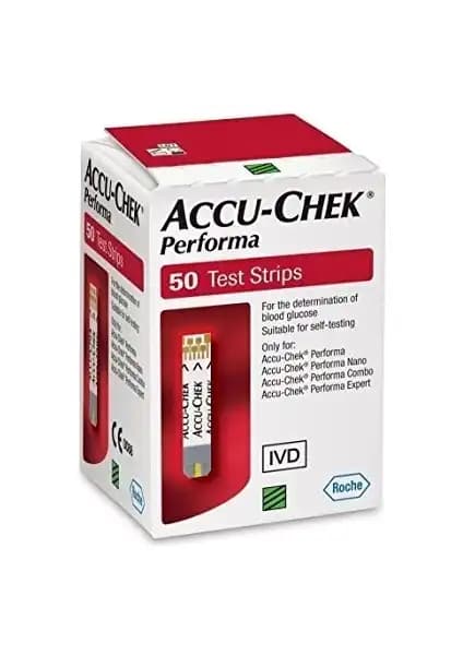 Accu-Chek Performa Nano 50'li Şeker Ölçüm Çubuğu Güvenilir ve Hassas Kan Şekeri Testi