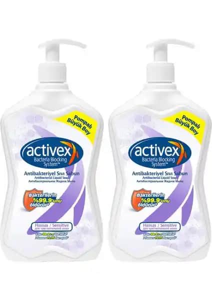 Activex Hassas Antibakteriyel Sıvı Sabun 2x700ml ile Günlük Hijyen ve Cilt Koruması
