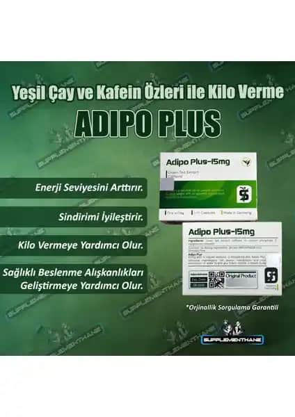 Adipo Plus 15 mg Enerji ve Metabolizma Desteği İçin Günlük Takviye Seçeneği