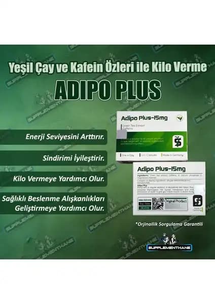 Adipo Plus 15 mg Enerji ve Metabolizma Desteği İçin Günlük Takviye Seçeneği