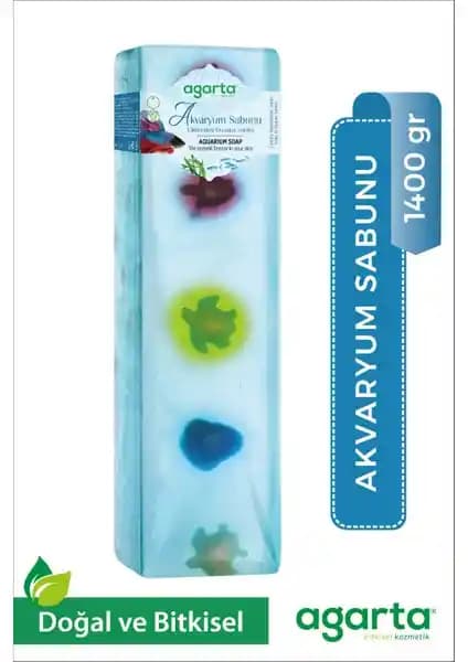 Agarta Doğal 1400 Gr El Yapımı Akvaryum Sabun Blok Doğal Temizlik ve Cilt Bakımı Ürünü