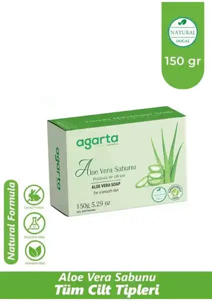 Agarta Doğal Aloe Vera Sabunu: Doğal ve Hassas Ciltler İçin Temizleyici ve Nemlendirici Sabun