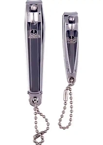 Anchor Siyah El ve Ayak Tırnak Makası 2’li seti dayanıklı ve şık tasarım ile güvenli kullanım