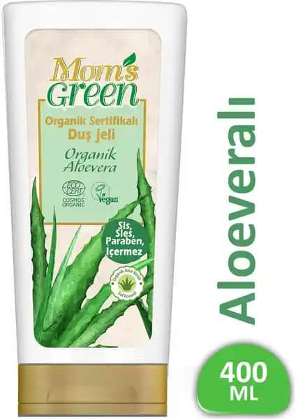 Annminin Yeşil Organik Aloe Vera İçerikli Duş Jeli 400 ml Doğal ve Güvenilir Temizlik