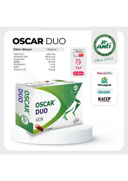 Anti Oscar Duo Uc2 Undenature Tip2 Eklem Sağlığını Destekleyen Doğal Takviye