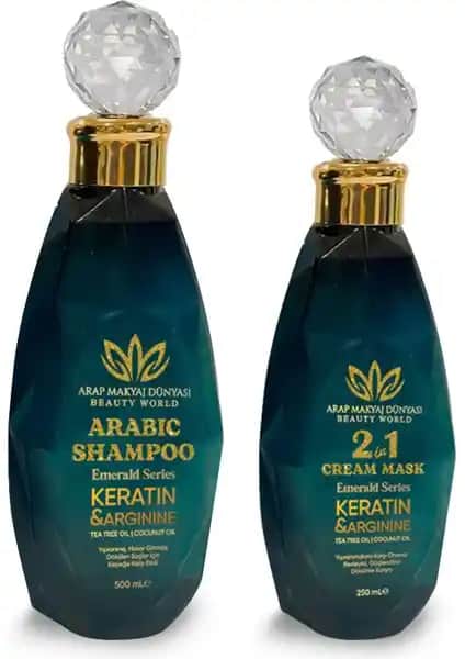 Arap Makyaj Dünyası 2'li Saç Bakım Seti Doğal İçeriklerle Güçlendirici ve Parlak Saçlar