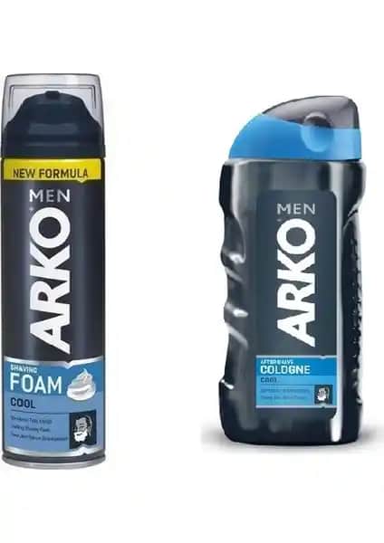Arko Cool Erkek Bakım Seti: Tıraş Köpüğü ve Serinletici Kolonya 450 ml