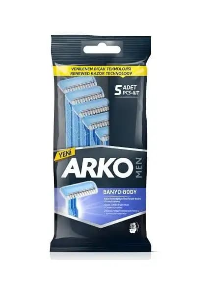 Arko Men 5'li Tıraş Bıçağı Seti Güvenli ve Yüksek Performanslı Erkek Tıraş Ürünü