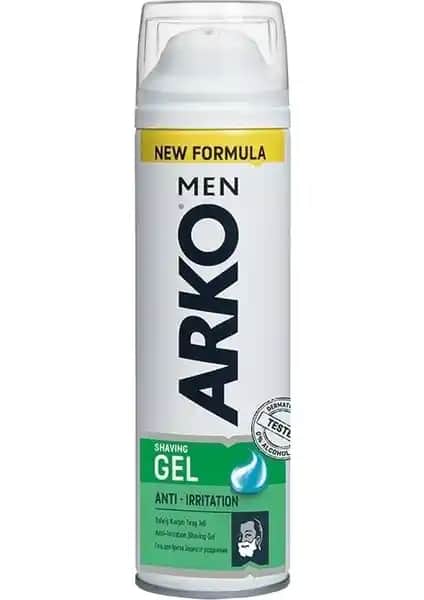 Arko Men Tıraş Jeli 200 ml – Hassas ciltler için tahriş önleyici bakım ürünü