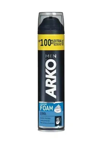 Arko Men Tıraş Köpüğü Cool 300 ml - Yoğun Yapı ve Ferah Koku ile Erkek Bakımı