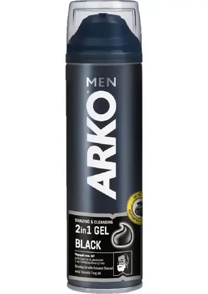 Arko Men Traş Jeli Black Aktif Kömürlü - Erkekler İçin Temizlik ve Konfor Sağlayan Modern Traş Jeli