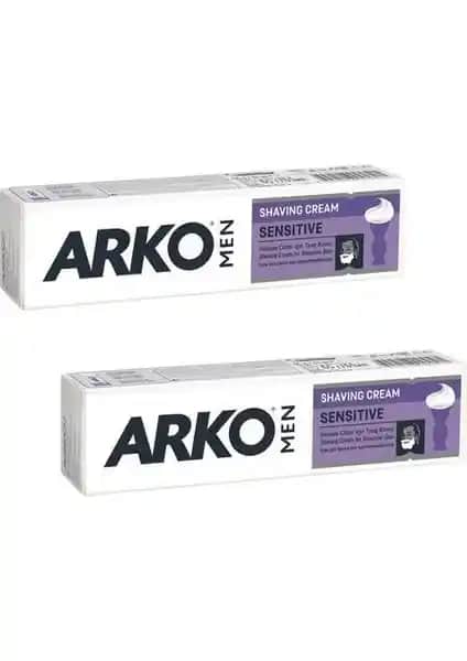 Arko Tıraş Kremi Sensitive 100g x 2 Set Erkekler İçin Hassas Cilt Bakımı