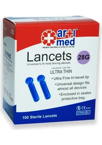 ArtıMed Lancet 28G Ultra İnce Güvenilir Kan Alma Çözümü Sağlık ve Klinik Kullanım İçin