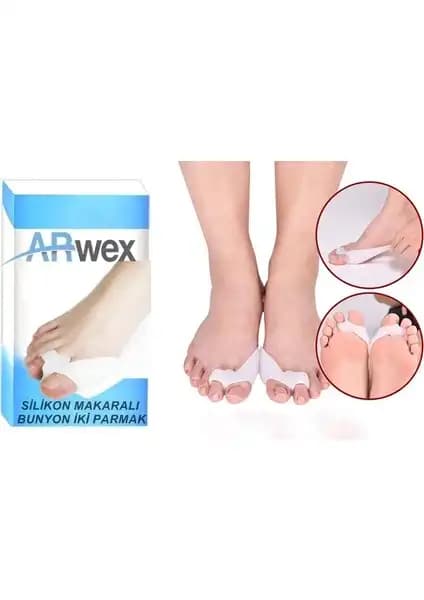 Arwex İki Parmak Silikon Makaralı Koruyucu ile ayak deformasyonlarını önleyin ve rahatlık sağlayın