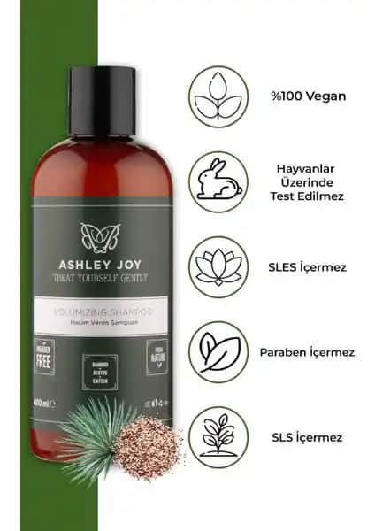 Ashley Joy Kinoalı Şampuan ile ince telli saçlara doğal hacim ve güç kazandırma