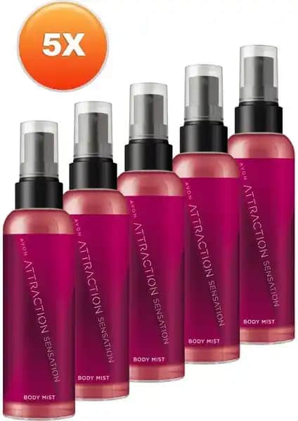 Avon Attraction Sensation Kadın Vücut Spreyi Beşli Set Çevre Dostu Ambalaj ve Kalıcı Koku