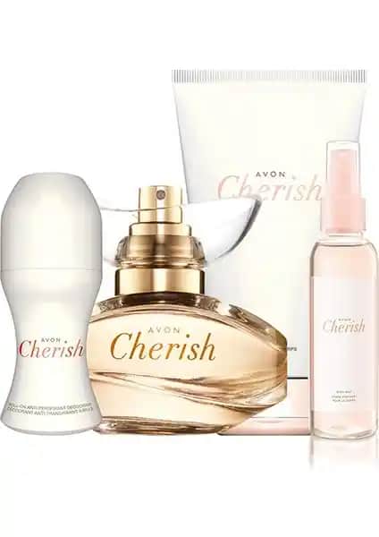 Avon Cherish Dörtlü Kadın Parfüm Seti Zarif ve Kalıcı Kokular İçin Uygun Bir Seçenektir