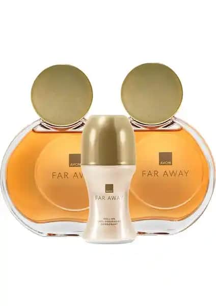 Avon Far Away Kadın Parfüm İkili Set ve Roll-on Paketi Kalıcı ve Şık Kokular İçin