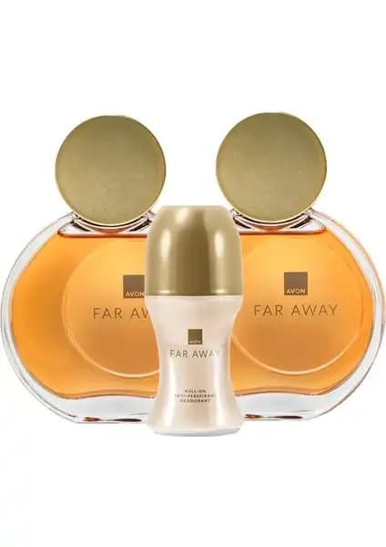 Avon Far Away Kadın Parfüm İkili Set ve Roll-on Paketi Kalıcı ve Şık Kokular İçin