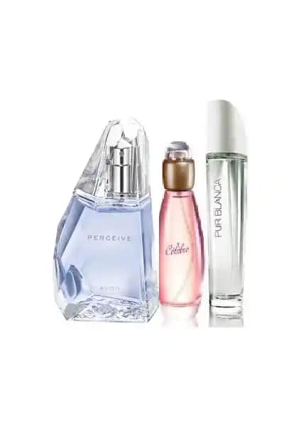 Avon Perceive Celebre Pur Blanca Kadın Çiçeksi Parfüm Seti Günlük ve Özel Kullanım İçin