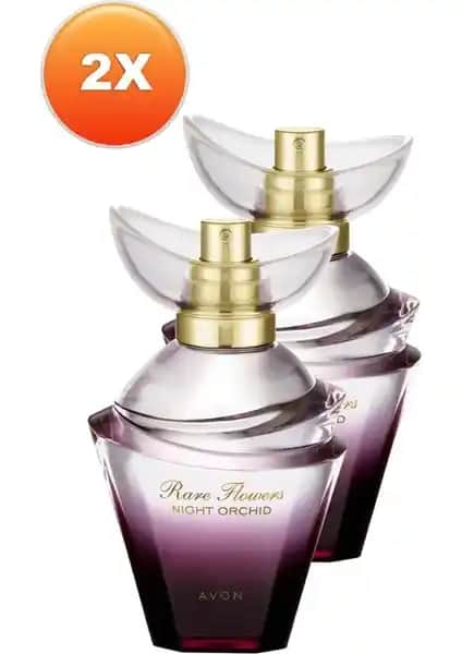 Avon Rare Flowers Night Orchid Kadın Parfüm Edp 50 Ml Ikili Set Kalıcı ve Zarif Kokular