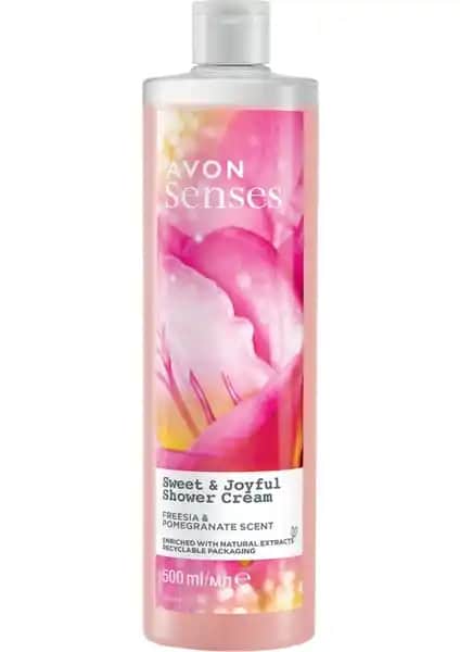 Avon Senses Sweat ve Joyful Frezya Nar Kokulu Duş Jeli 500 ml Temizlik ve Ferahlık Sağlar