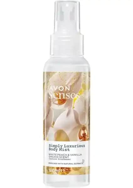 Avon Simply Luxurious Beyaz Şeftali ve Vanilya Orkide Kokulu Vücut Spreyi Özellikleri ve Sürdürülebilir Ambalaj Detayları