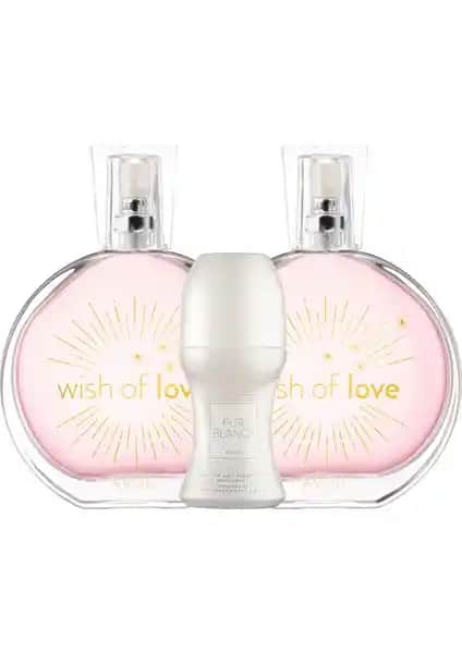 Avon Wish Of Love Kadın Parfüm İkilisi ve Roll-On Paketi Günlük ve Ferah Kullanım İçin