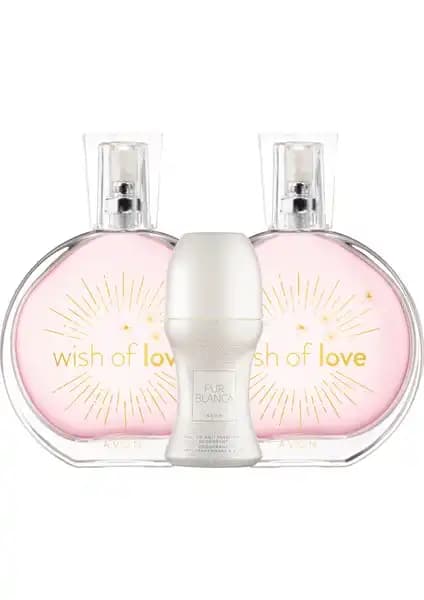 Avon Wish Of Love Kadın Parfüm İkilisi ve Roll-On Paketi Günlük ve Ferah Kullanım İçin