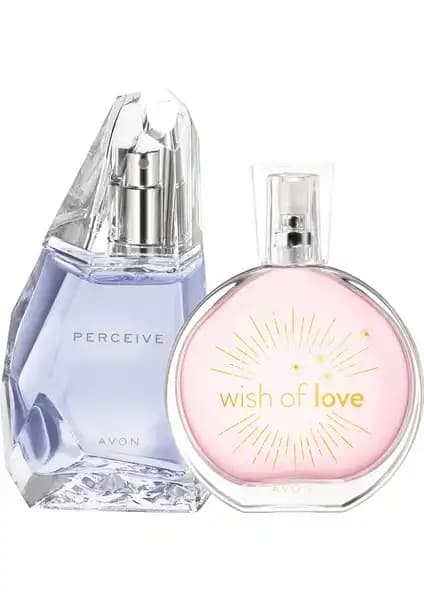 Avon Wish Of Love ve Perceive Kadın Parfüm Paketi Kalıcı ve Şık Tasarımlarla