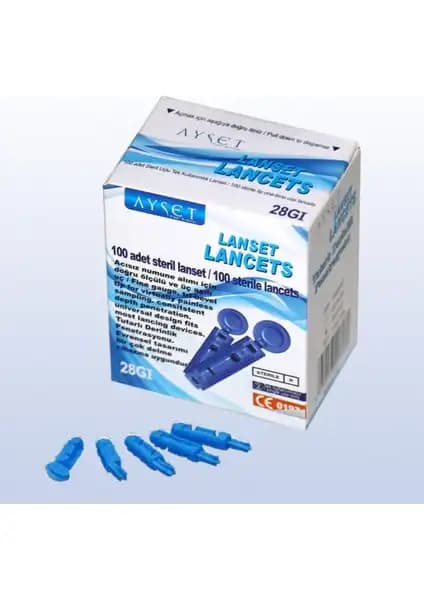 Ayset 30G Lanset Parmak Delme İğnesi Güvenli ve Hijyenik Kan Alma Çözümü