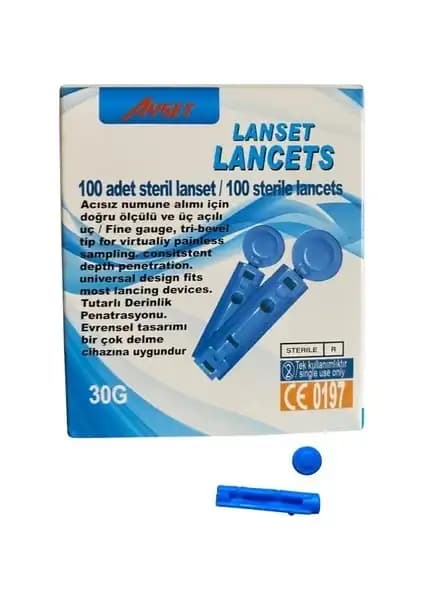 Ayset Lanset 30 G 100 Adet - Güvenilir ve Steril Laboratuvar Çözümü