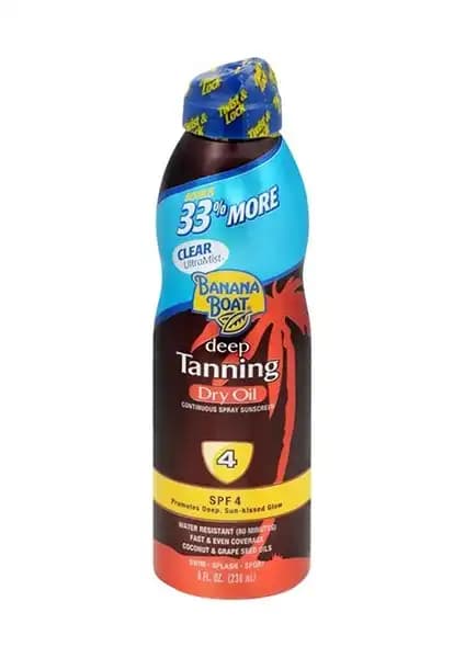 Banana Boat SPF4 Bronzlaştırıcı Sprey 236ML Güneş Koruma ve Doğal Bronzluk Sağlar