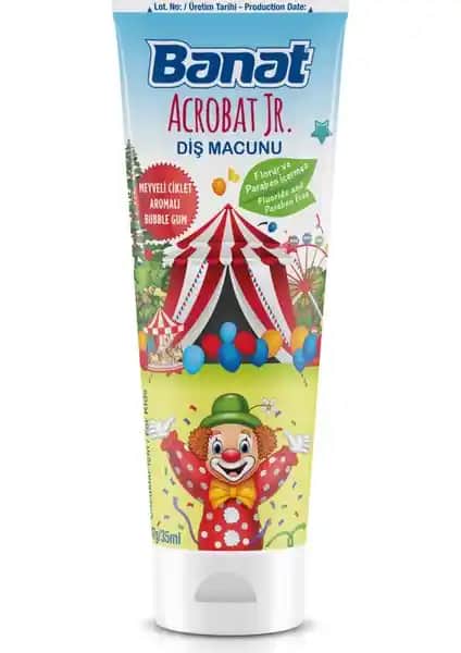 Banat Junior Çocuk Diş Macunu Güvenli ve Eğlenceli Ağız Bakımı İçin Uygun Ürün