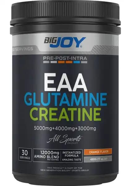 Bigjoy Spor EAA Glutamin Kreatin Takviyesi Portakal Aromasıyla Performansı Artırır