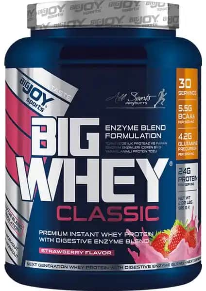 Bigjoy Sports Bigwhey Whey Protein Tozu Çilekli 915g Kas Gelişimini Destekleyen Kaliteli Takviye