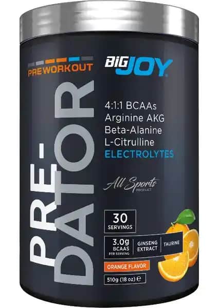 Bigjoy Sports Predator Pre-Workout Portakal Aroması: Güç ve Performans Artırıcı Takviye