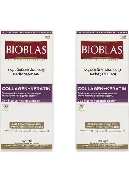 Bioblas Collagen Keratin Şampuanı: İnce Telli Saçlar İçin Güçlendirici ve Hacim Artırıcı Ürün