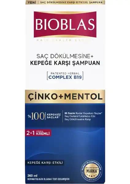 Bioblas Şampuan 360 ml Saç Dökülmesi ve Kepeğe Karşı Etkili Saç Bakım Ürünü