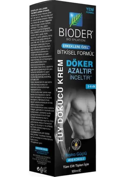 Bioder Erkekler İçin Tüy Dökücü Krem: Etkili ve Güvenilir Çözüm