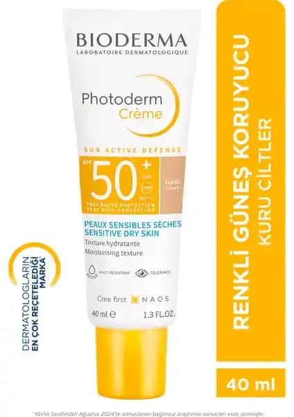 Bioderma Photoderm SPF50+ Suya Dayanıklı Güneş Koruyucu Kremi Kuru ve Hassas Ciltler İçin