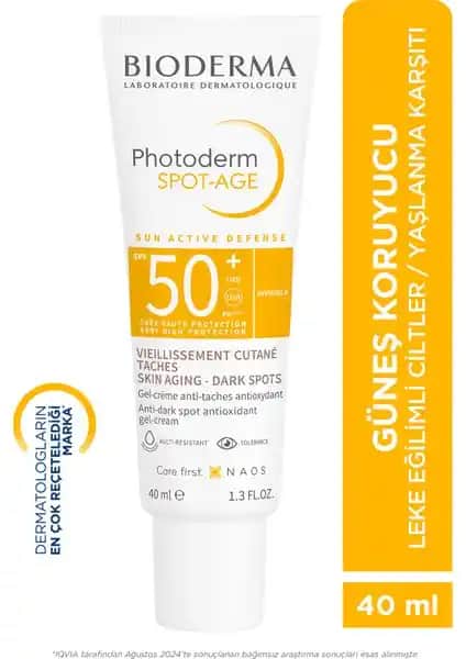 Bioderma Photoderm Spot Age SPF50+ Güneş Koruyucu Krem: Leke ve Yaşlanma Karşıtı Koruma