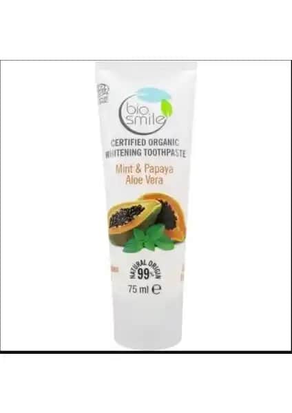Biosmile Organik Sertifikalı Beyazlatıcı Diş Macunu Doğal İçeriklerle Güvenli Ağız Bakımı