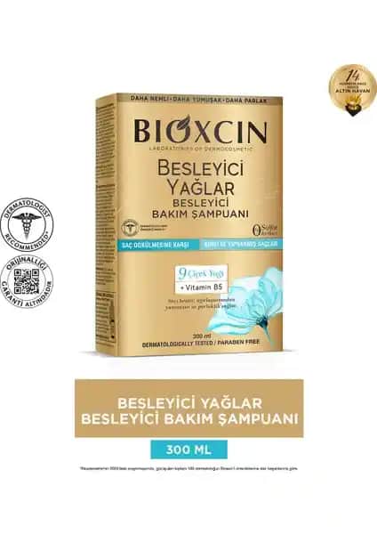 Bioxcin Besleyici Yağlar Bakım Şampuanı Kuru ve Normal Saçlar İçin Doğal ve Güçlendirici Çözüm