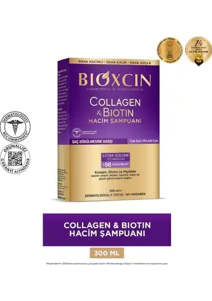 Bioxcin Collagen Biotin Hacim Şampuanı: Saçlar İçin Güçlendirici ve Hacim Kazandırıcı Çözüm