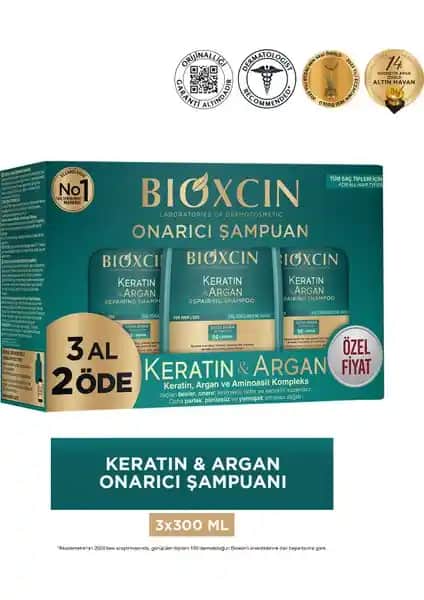 Bioxcin Keratin Argan Onarıcı Bakım Şampuanı Saçlara Güç ve Parlaklık Katmak İçin Etkili Bir Seçenektir