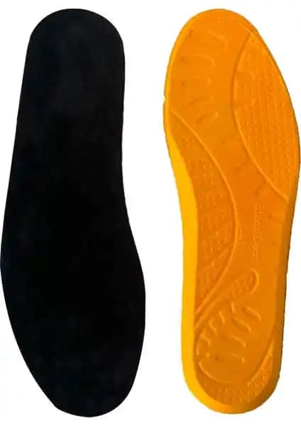 Black Deer Soft Comfort Siyah-Turuncu Termal Yünlü Kışlık Ortopedik Tabanlık