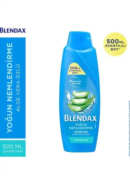 Blendax Aloe Vera Şampuanı Kuru Saçlar İçin Yoğun Nemlendirme ve Güçlendirme Özelliğiyle