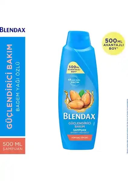 Blendax Badem Yağı Özlü Güçlendirici Şampuan Saçlara Doğal Güç ve Canlılık Kazandırır